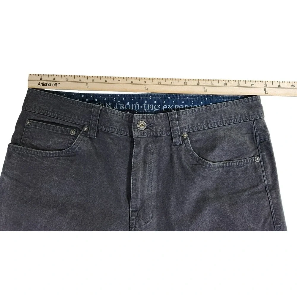 Prana Slim Fit Jeans Men's 34x32* (Fits 35x31) Gray Stretch Denim Organic Cotton